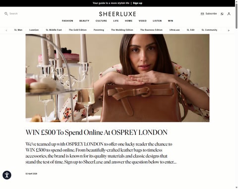 Preview £500 Osprey London Vouchers