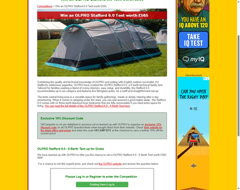 Preview Olpro Stafford 6.0 6-Berth Tent