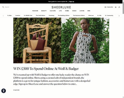 Preview £500 Wolf & Badger Vouchers
