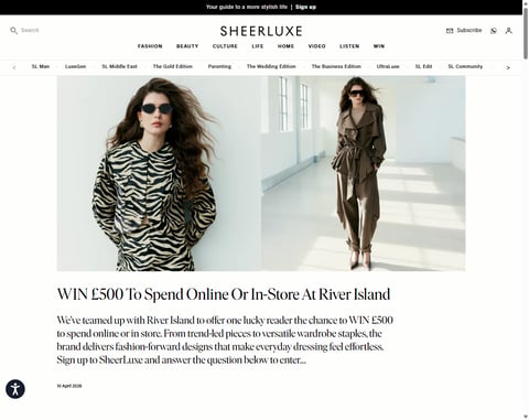 Preview £500 River Island Vouchers