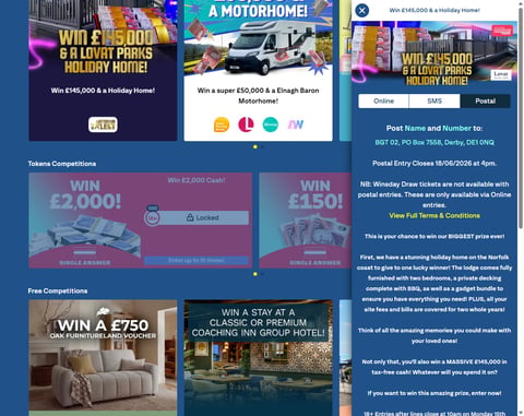 Preview £145,000 Cash and Holiday Home Competition