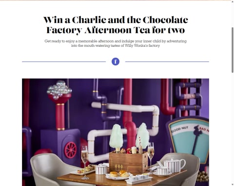 Preview Charlie And The Chocolate Factory Afternoon Tea For 2 At One Aldwych, London