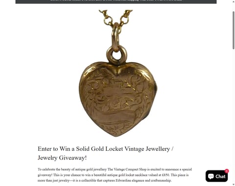 Preview Antique Solid Gold Locket Necklace