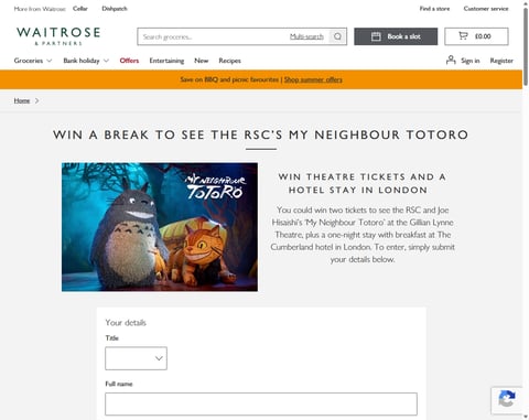 Preview Tickets To "My Neighbour Tortoro" RSC Play, London