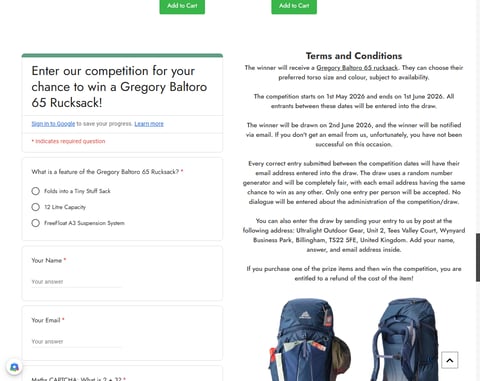 Preview Gregory Baltoro 65 Rucksack