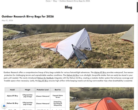 Preview Outdoor Research Helium Ul Bivy