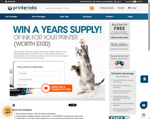 Preview Year's Supply Of Printer Ink