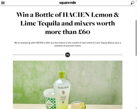 Preview Bottle Of Hacien Lemon & Lime Tequila Blanco