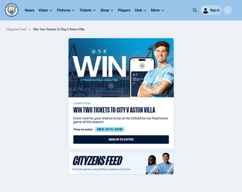 Preview Tickets To Manchester City vs Aston Villa
