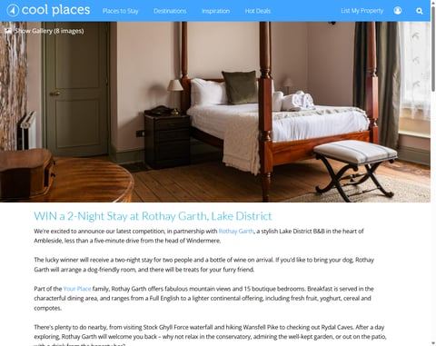 Preview 2-Night Stay At Rothay Garth, Lake District