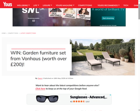 Preview Garden Furniture Set From Vonhaus