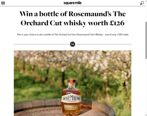Preview Bottle Of The Orchard Cut From Rosemaund Farm Whisky
