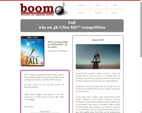 Preview Fall On BluRay
