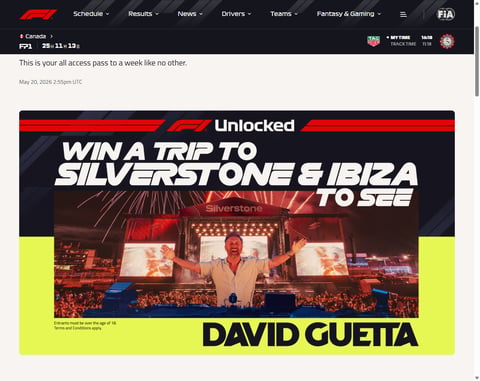 Preview Vip Trip To See David Guetta At Silverstone And Ibiza