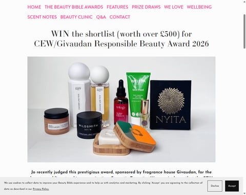 Preview Shortlisted Products For The Cew Beauty Awards