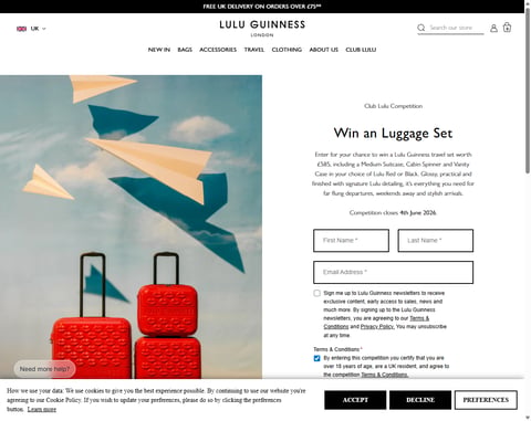 Preview £585 Lulu Guinness Luggage Set