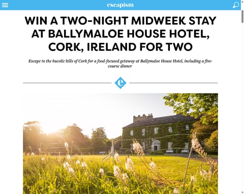 Preview 2-Nights At Ballymaloe House Hotel, Ireland