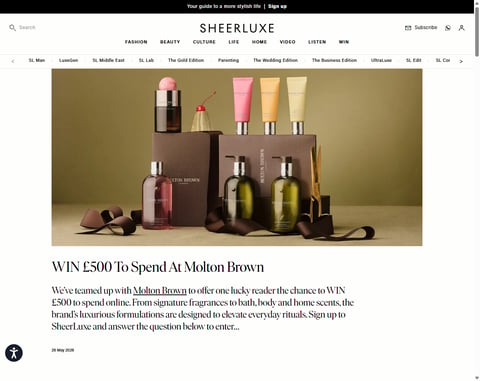 Preview £500 Molton Brown Vouchers