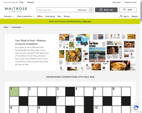 Preview £100 Waitrose Gift Card