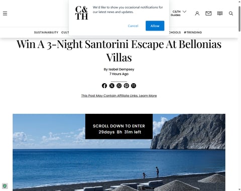 Preview 3-Night B&B Santorini Escape At Bellonias Villas