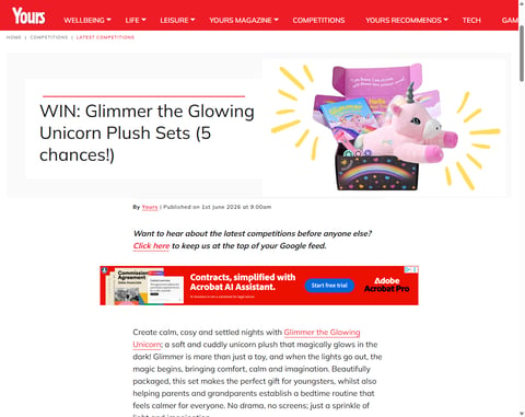 Preview Glimmer The Glowing Unicorn Plush Set
