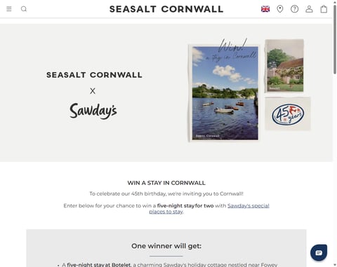 Preview 5-Night Cottage Stay In Cornwall and £500 Seasalt Voucher