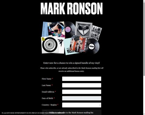 Preview Bundle Of Signed Mark Ronson Vinyl