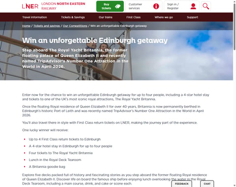 Preview 1-Night Edinburgh Hotel and Royal Yacht Tour