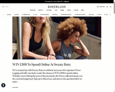 Preview £500 Sweaty Betty Vouchers