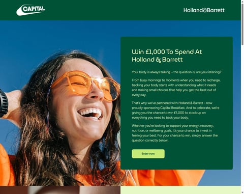 Preview £1,000 To Spend At Holland & Barrett