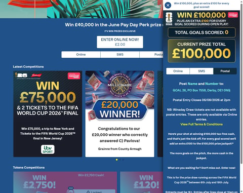 Preview £100,000 Cash Competition