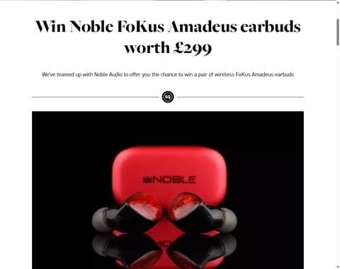Preview Noble Audio Fokus Amadeus Wireless Earbuds