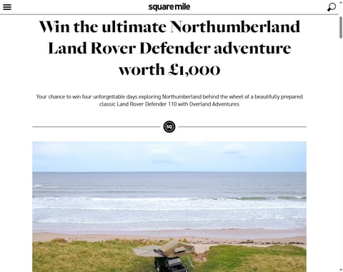 Preview 3-Night Northumberland Adventure In A Land Rover Defender