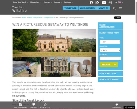 Preview Overnight Getaway To Wiltshire