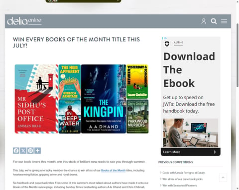 Preview Delia's Books Of The Month