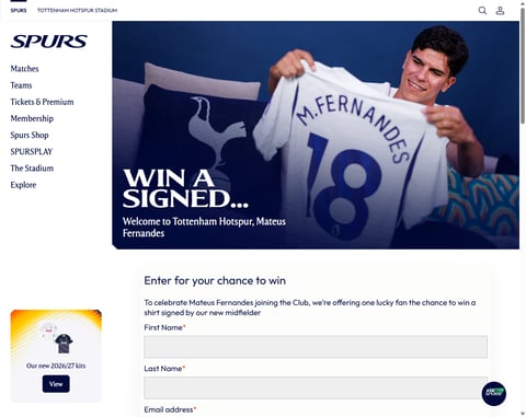 Preview Signed Mateus Fernandes Tottenham Hotspur Home Shirt