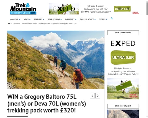 Preview Gregory Trekking Backpack