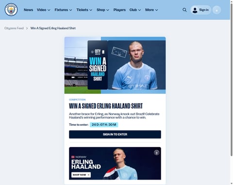 Preview Manchester City Shirt Signed By Erling Haaland