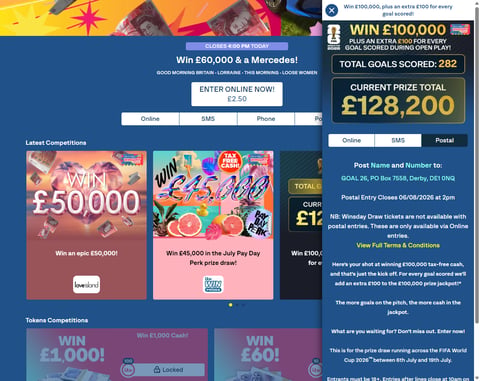 Preview £100,000 Cash Competition