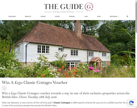 Preview £250 Classic Cottages Gift Card