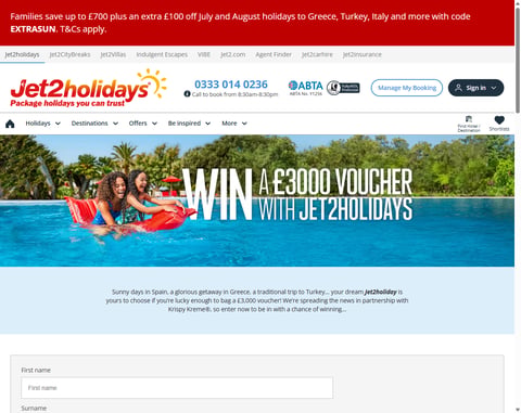 Preview £3,000 Jet2holidays Voucher