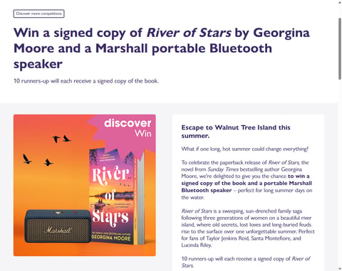 Preview Signed Copy Of Georgina Moore's River Of Stars & Marshall Portable Bluetooth Speaker