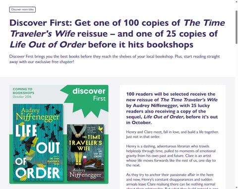 Preview The Time Traveler's Wife Reissue & The Sequel