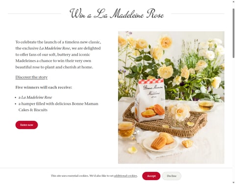 Preview La Madeleine Rose Plants and Hamper Of Bonne Maman Goodies