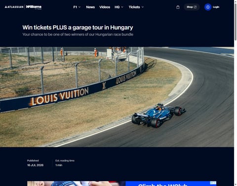 Preview Hungarian Grand Prix Tickets and Garage Tour