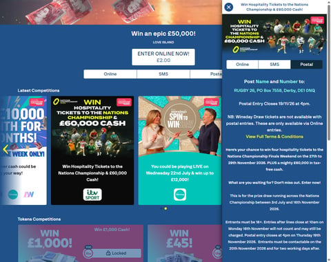 Preview Hospitality Tickets to the Nations Championship & £60,000 Cash Competition