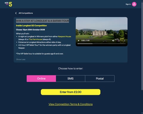 Preview Stay At Longleat & Safari Tour Competition