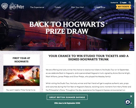 Preview Back To Hogwarts Studio Tour