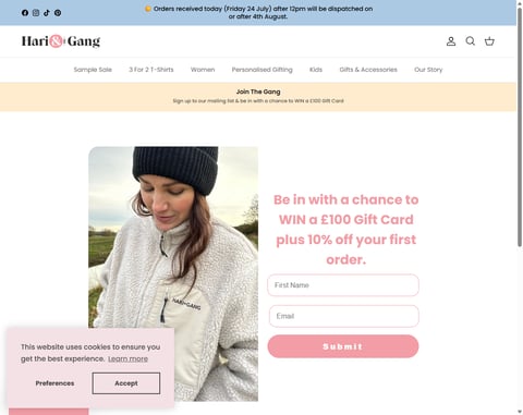 Preview £100 Hari & The Gang Gift Card