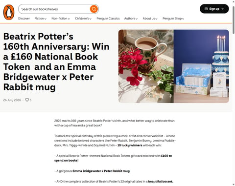 Preview £160 National Book Tokens